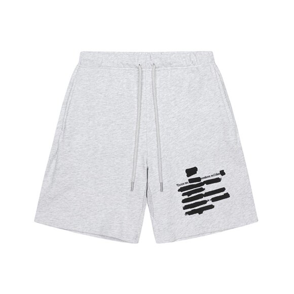 We11done Logo Print Cotton Track Shorts Men's
